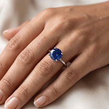 Afbeelding in Gallery-weergave laden, Saffier Ring GIA GECERTIFICEERD 2,46 Karaat