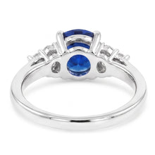 Afbeelding in Gallery-weergave laden, Saffier Ring Rond Geslepen