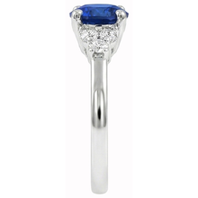 Afbeelding in Gallery-weergave laden, Saffier Ring Rond Geslepen