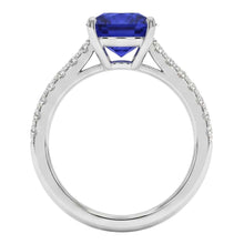 Afbeelding in Gallery-weergave laden, echte round saffier 2.75karaat ring profielweergave
