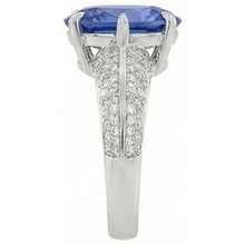 Afbeelding in Gallery-weergave laden, echte round saffier 2.50karaat ring profielweergave