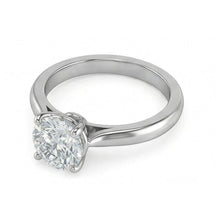 Afbeelding in Gallery-weergave laden, Prachtige Ronde Slijpvorm 2.75 Karaat Solitaire Natuurlijke uit de aarde gewonnen Diamanten Ring 4 Klauwen