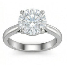 Afbeelding in Gallery-weergave laden, Prachtige Ronde Slijpvorm 2.75 Karaat Solitaire Natuurlijke uit de aarde gewonnen Diamanten Ring 4 Klauwen