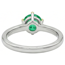 Afbeelding in Gallery-weergave laden, Colombiaanse Smaragd Edelsteen Ring 1 karaat Bicolor 14K Goud – achteraanzicht