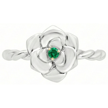 Afbeelding in Gallery-weergave laden, Fijne Smaragd Edelsteen Ring 0,50 karaat Bicolor 14K Goud – zijaanzicht