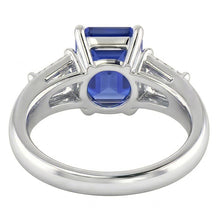 Afbeelding in Gallery-weergave laden, Smaragd Blauwe Saffier Verloving Ring Goud 14K