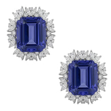 Afbeelding in Gallery-weergave laden, Smaragd Ceylonsaffier Marquise IGI GECERTIFICEERDE Diamanten 10 Karaat Oorknop