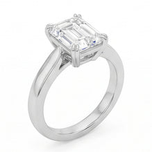 Afbeelding in Gallery-weergave laden, Smaragd Geslepen Natuurlijke uit de aarde gewonnen Diamanten Solitaire Ring