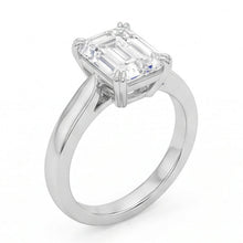 Afbeelding in Gallery-weergave laden, Smaragd Geslepen Natuurlijke uit de aarde gewonnen Diamanten Solitaire Ring