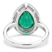 Afbeelding in Gallery-weergave laden, Smaragd Gekleurde Steen Ring – Tweekleurig 14K Goud 2 karaat