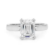 Afbeelding in Gallery-weergave laden, Smaragd Echt Diamanten Solitaire Ring