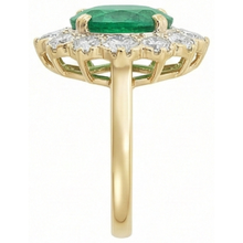 Afbeelding in Gallery-weergave laden, echte round smaragd 3.75karaat ring op wit