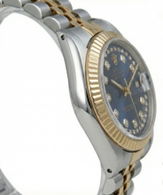 Afbeelding in Gallery-weergave laden, Snaar diamanten wijzerplaat Datumjust Rolex dameshorloge roestvrij staal en goud