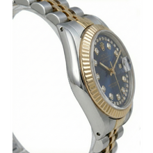Afbeelding in Gallery-weergave laden, Snaar diamanten wijzerplaat Datumjust Rolex dameshorloge roestvrij staal en goud