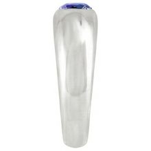 Afbeelding in Gallery-weergave laden, Solitair Ring Ronde Ceylon Saffier Flush Set Dikke Schacht