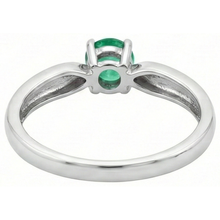 Afbeelding in Gallery-weergave laden, Solitaire 2,50 ct rond geslepen Groente smaragd verlovingsring wit goud 14k