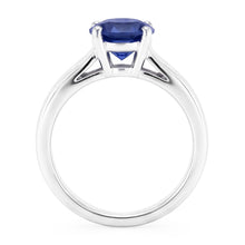 Afbeelding in Gallery-weergave laden, Solitaire 3 Karaats Ceylon Sapphire Ring Set 14K Nieuw