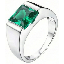 Afbeelding in Gallery-weergave laden, Solitaire 4.50 Karaats Groene Smaragd Ring 14K Witgoud Nieuw