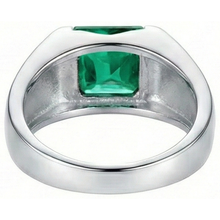 Afbeelding in Gallery-weergave laden, Solitaire 4.50 Karaats Groene Smaragd Ring 14K Witgoud Nieuw