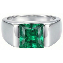 Afbeelding in Gallery-weergave laden, Solitaire 4.50 Karaats Groene Smaragd Ring 14K Witgoud Nieuw