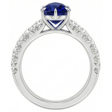Afbeelding in Gallery-weergave laden, echte round diamant 5karaat ring close-up detail