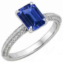 Afbeelding in Gallery-weergave laden, echte round diamant 4karaat ring zijaanzicht