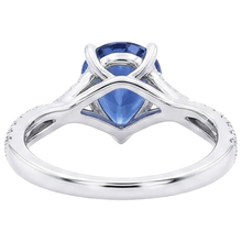 Afbeelding in Gallery-weergave laden, echte round diamant 4karaat ring bovenaanzicht