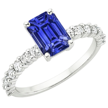 Afbeelding in Gallery-weergave laden, Solitaire Ceylon Sapphire Met Accenten Ring & Diamanten 5 Karaat