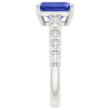 Afbeelding in Gallery-weergave laden, Solitaire Ceylon Sapphire Met Accenten Ring & Diamanten 5 Karaat