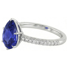 Afbeelding in Gallery-weergave laden, echte round saffier 4.50karaat ring profielweergave