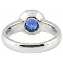 Afbeelding in Gallery-weergave laden, echte round saffier 1karaat ring profielweergave