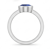 Afbeelding in Gallery-weergave laden, Solitaire Edelsteen Heren Ring Ceylon Saffier Bezel Set 2,50 Karaat