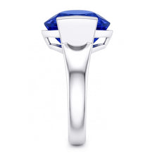 Afbeelding in Gallery-weergave laden, Solitaire Edelsteen Ring Bar Set Ceylon Sapphire 3 karaat dikke schacht