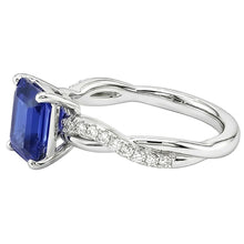 Afbeelding in Gallery-weergave laden, echte round saffier 2.50karaat ring close-up detail