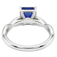 Afbeelding in Gallery-weergave laden, echte round saffier 2.50karaat ring profielweergave
