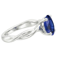 Afbeelding in Gallery-weergave laden, echte oval diamant 2karaat ring bovenaanzicht