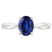 Afbeelding in Gallery-weergave laden, echte oval diamant 2karaat ring op wit
