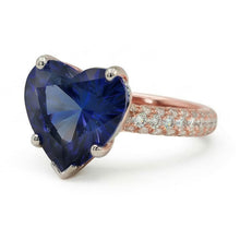 Afbeelding in Gallery-weergave laden, echte round diamant 3.50karaat ring profielweergave