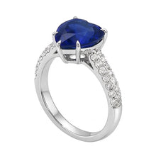 Afbeelding in Gallery-weergave laden, echte heart saffier 4.50karaat ring profielweergave