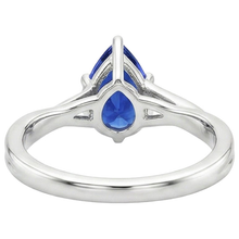 Afbeelding in Gallery-weergave laden, echte pear diamant 3.50karaat ring zijaanzicht