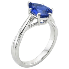 Afbeelding in Gallery-weergave laden, echte pear diamant 3.50karaat ring close-up detail