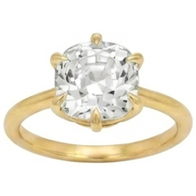 Afbeelding in Gallery-weergave laden, Solitaire Kussen Oud Mijn Slijpsel Natuurlijk uit de aarde gewonnen Diamanten Ring 3.50 Karaat Dames Sieraden
