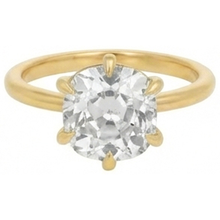 Afbeelding in Gallery-weergave laden, Solitaire Kussen Oud Mijn Slijpsel Natuurlijk uit de aarde gewonnen Diamanten Ring 3.50 Karaat Dames Sieraden
