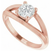 Afbeelding in Gallery-weergave laden, Solitaire Kussen Oude Mijnwerker Echte Natuurlijke uit de aarde gewonnen Diamanten Ring 3 Karaat 4-Poot Gespleten Schacht