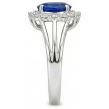 Afbeelding in Gallery-weergave laden, Solitaire Met Accent 2.40 Karaat Ceylon Saffier Met Diamanten Ring