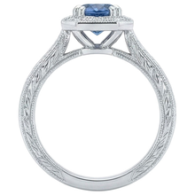 Afbeelding in Gallery-weergave laden, echte round saffier 3.75karaat ring profielweergave