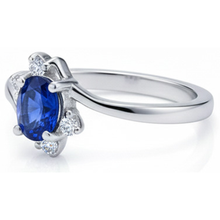 Afbeelding in Gallery-weergave laden, echte round saffier 1.90karaat ring op wit