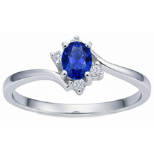 Afbeelding in Gallery-weergave laden, echte round saffier 1.90karaat ring close-up detail