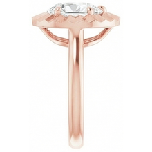 Afbeelding in Gallery-weergave laden, Solitaire Oud Geslepen Peer Natuurlijke uit de aarde gewonnen Diamanten Ring 14K Roségoud 2.15 Karaat