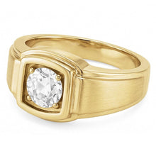 Afbeelding in Gallery-weergave laden, Antiek Cushion Diamant ring in 14K Witgoud – zijaanzicht